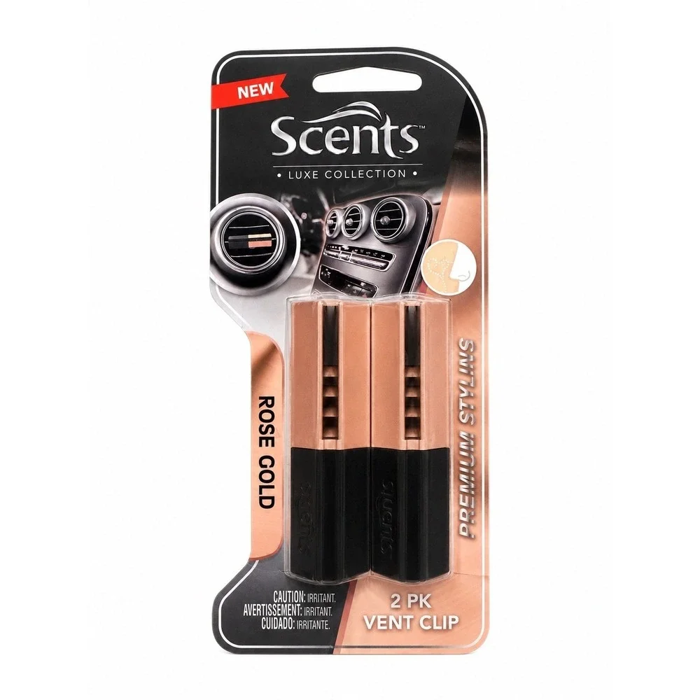 Scents Luxe Collection Premium Vent Clip 2 PK Rose Gold Car Air Freshener